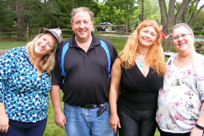 Carol Garrett, Michael Robbins, Irene Robbins, and Flo Robbins Paterni