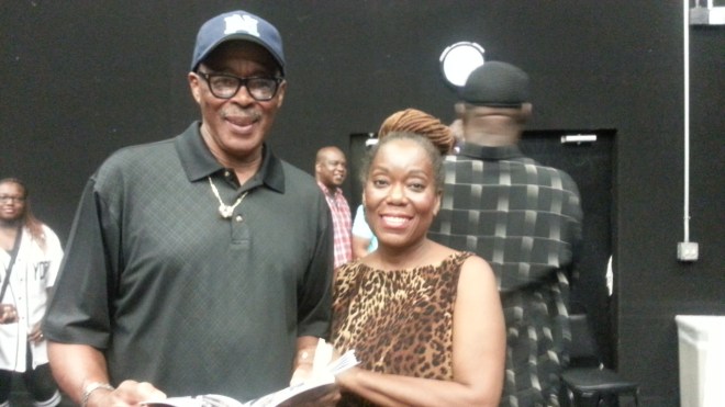 Jus' Cynthia with John Pryor, Director of Zooman and The Sign, which she starred in on October 11